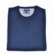 V-Neck Pullover aus Lambswool in Navy-Blau
