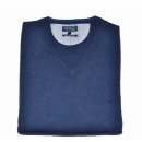 V-Neck Pullover aus Lambswool in Navy-Blau 3XL