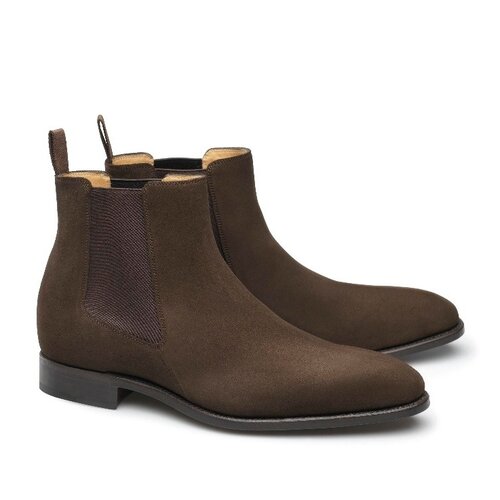 Rauhleder Chelsea-Boot von Carlos Santos in Dunkel-Braun