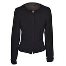 Cardigan in geripptem Baumwollstrick/ Marine-Blau