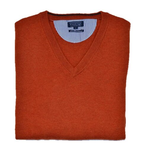 V-Neck Pullover / Rost-Melange