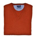 V-Neck Pullover / Rost-Melange XL