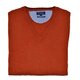 V-Neck Pullover / Rost-Melange XXL