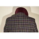 Tweed-Mantel "Jutta" Navy mit Multi-Color Check