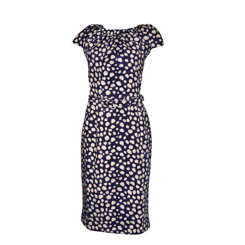 Kleid Sabrina mit angesetztem &Auml;rmchen Admiral Blau