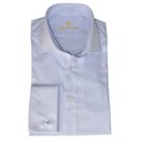 Business-Hemd  m. Doppelmanschette Blau/wei&szlig;  SF 42