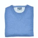 V-Neck Lambswool- Pullover in Denim-Blue M