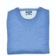 V-Neck Lambswool- Pullover in Denim-Blue M