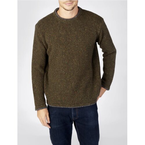 Rundhals-Sweater in Loden-Gr&uuml;n