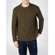 Rundhals-Sweater in Loden-Gr&uuml;n