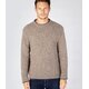 Rundhals Sweater in Taupe/Stein