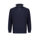 Rippen-Strick Troyer in Navy