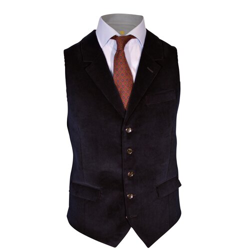 Weste aus Cord in Navy