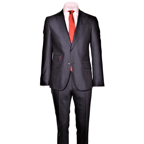 Nadelstreifen-Anzug mit Cashmere  Navy