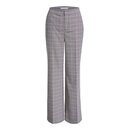 Schlaghose in Glencheck/ Grau-Beige
