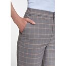 Schlaghose in Glencheck/ Grau-Beige