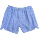 Boxer-Shorts in Wei&szlig; m. Blauem Gitterkaro