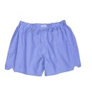 Boxer-Shorts in Wei&szlig; m. Blauem Gitterkaro 52
