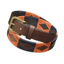 Polo-G&uuml;rtel "Audaz" in Navy/Rost-Orange