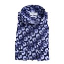 Leinen-Hemd in Slim Fit/ im Blau-Wei&szlig;en...