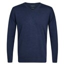 Pullover V-Neck in Merino-Extrafine/  Navy von Profuomo