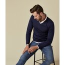 Pullover V-Neck in Merino-Extrafine/  Navy von Profuomo