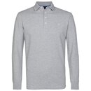 Lang-Arm Polo-Shirt in Hellgrau von Profuomo