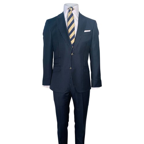 Anzug mit Nadelstreifen  in S 120 Tasm.Wool/ Navy