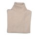 Rollkragen-Cashmere Pullover in Creme-Melange