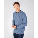 Rundhals-Sweater in Navy-Stone-Melange
