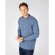 Rundhals-Sweater in Navy-Stone-Melange