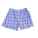 Boxer-Shorts in Wei&szlig;/Blau/Rosa kariert