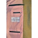 Jackett "Fabian" aus Khakifarbenem Twill mit feinem Overcheck in Hellblau/Braun