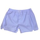 Boxer-Shorts in wei&szlig; m. Hellblauem Blockstreifen