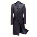 Covert-coat in Anthrazit m. schwarzem Samt-Kragen