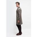 Covert-Coat in Oliv-Braun m. braunem Samt-Kragen