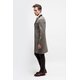 Covert-Coat in Oliv-Braun m. braunem Samt-Kragen