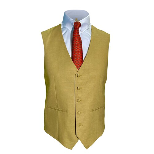 Einreihige Cut-Weste in Beige-Chamois