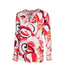 Bluse aus Seide u. Elasthan im Multi-Col. Print