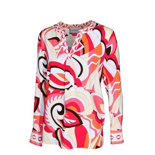 Bluse aus Seide u. Elasthan im Multi-Col. Print 36