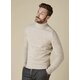 Rollkragen-Pullover in Beige-Melange