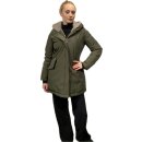 Jacke " Lanigan" in Oliv mit Fake-Schaf-Besatz