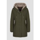 Jacke " Lanigan" in Oliv mit Fake-Schaf-Besatz