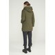 Jacke " Lanigan" in Oliv mit Fake-Schaf-Besatz