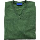 Pullover aus 2 Ply-Cashmere V-Neck in Gr&uuml;n