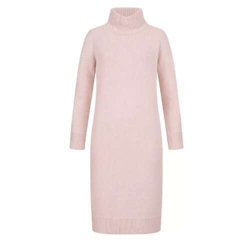 Kleid mit Stehkragen Merino.Strick in Creme