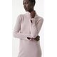 Kleid mit Stehkragen Merino.Strick in Creme
