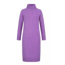 Kleid mit Stehkragen Merino-Strick in Flieder
