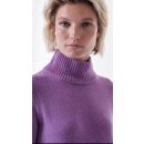 Kleid mit Stehkragen Merino-Strick in Flieder