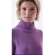 Kleid mit Stehkragen Merino-Strick in Flieder